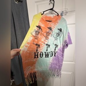 T-shirt dress size X-Large with fringe